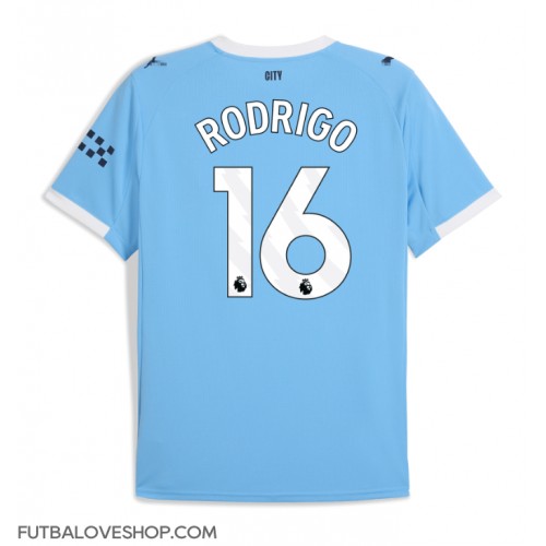 Dres Manchester City Rodri Hernandez #16 Domáci 2025-26 Krátky Rukáv